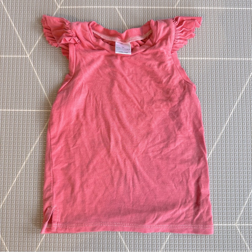 Posh & Cozy | flutter sleeve toddler girls tank